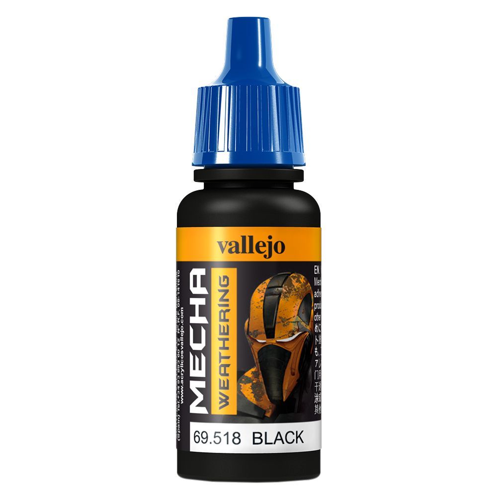 Vallejo - 69.518 Mecha Weathering Paint 17ml - Black Wash