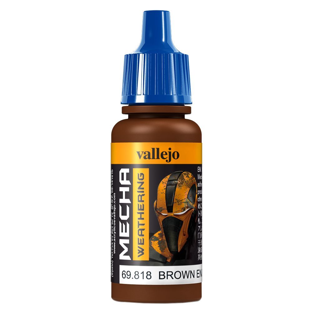 Vallejo - 69.818 Mecha Weathering 17ml - Brown Engine Soot