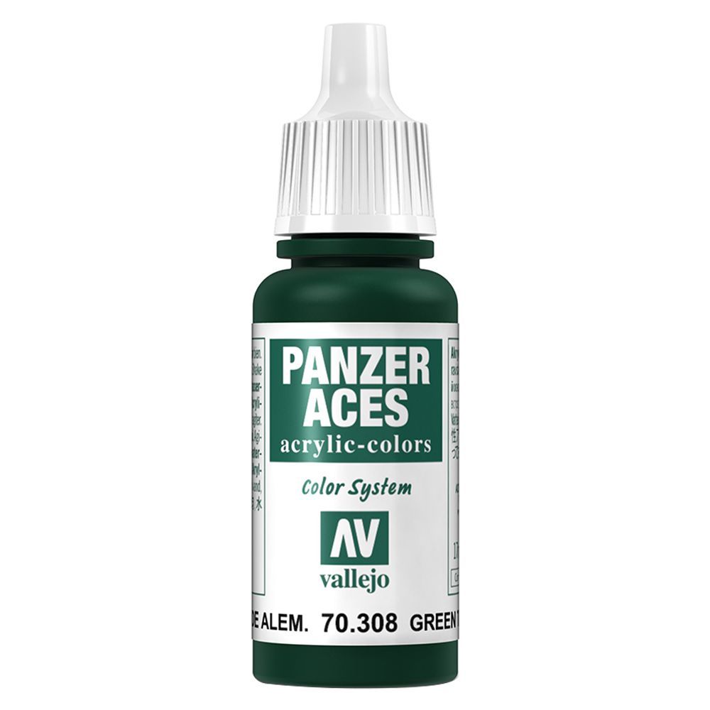 Vallejo - 70.308 Panzer Aces 17ml - German Green Tail Light