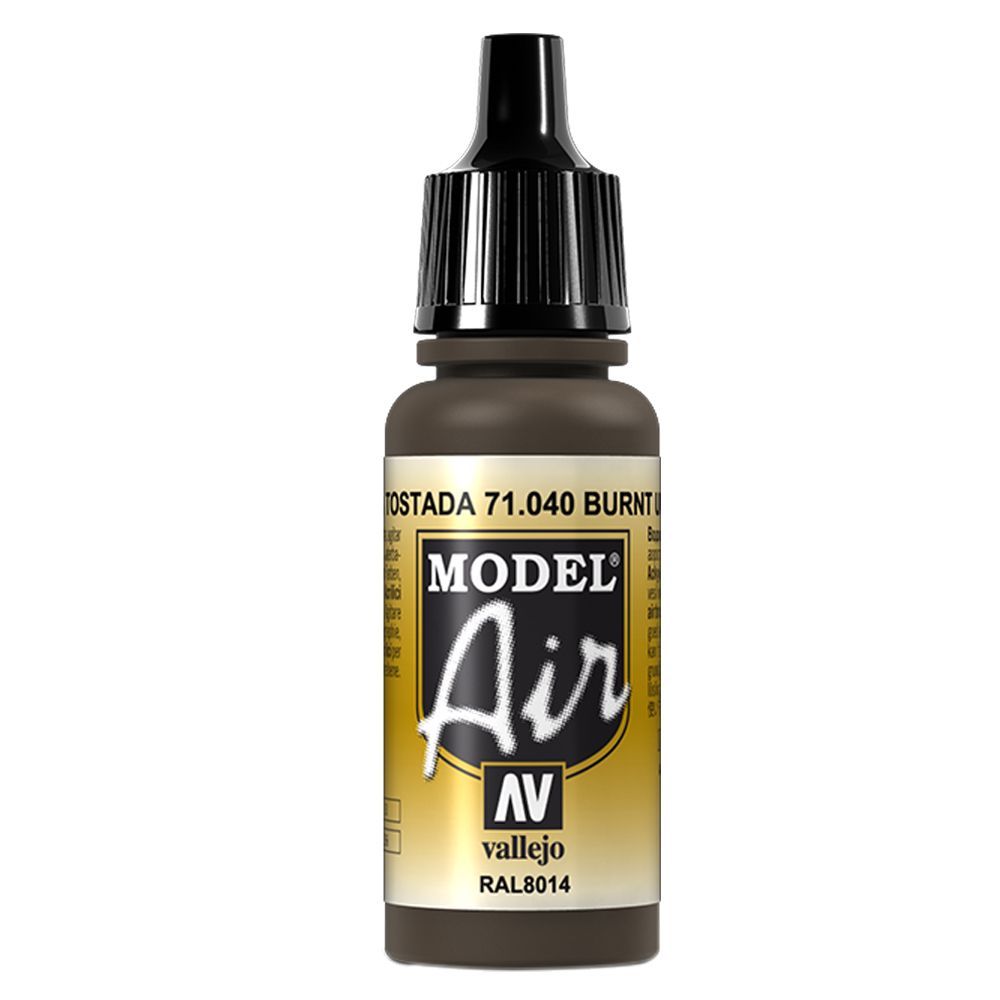 Vallejo - 71.040 Model Air Paint 17ml - Burnt Umber