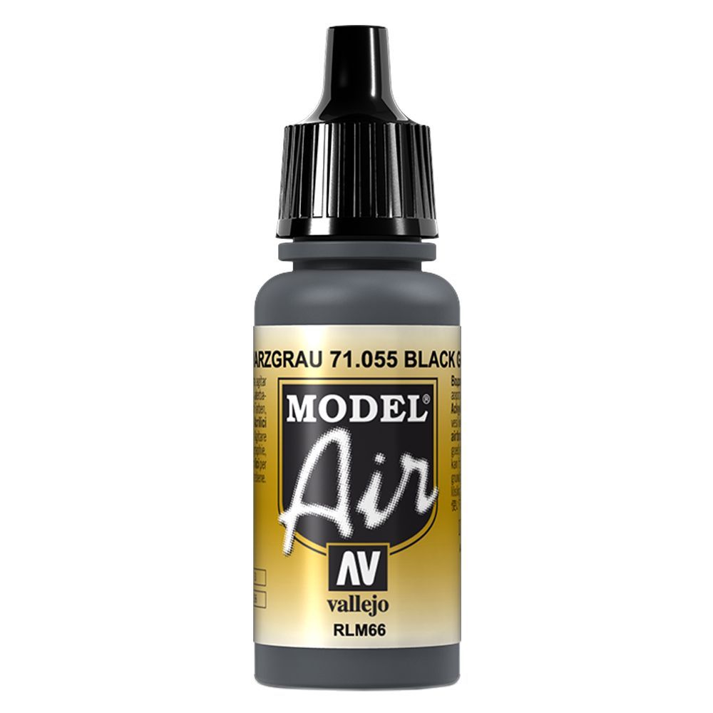 Vallejo - 71.055 Model Air Paint 17ml - Black Grey RLM66