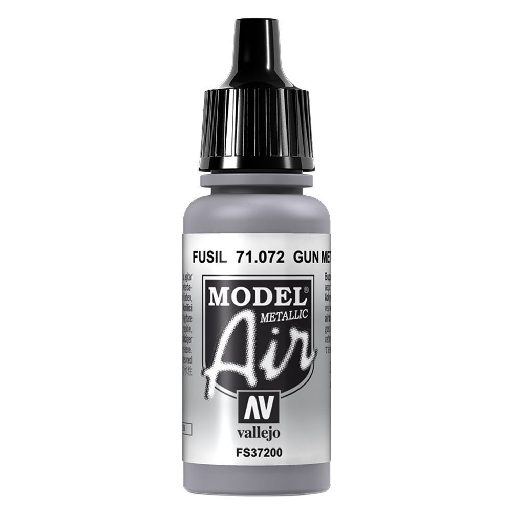 Vallejo - 71.072 Model Air Paint 17ml - Metallic Gun Metal