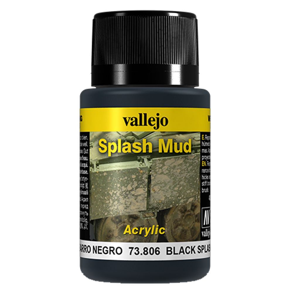 Vallejo - 73.806 Weathering Effects Splash Mud 40ml - Black