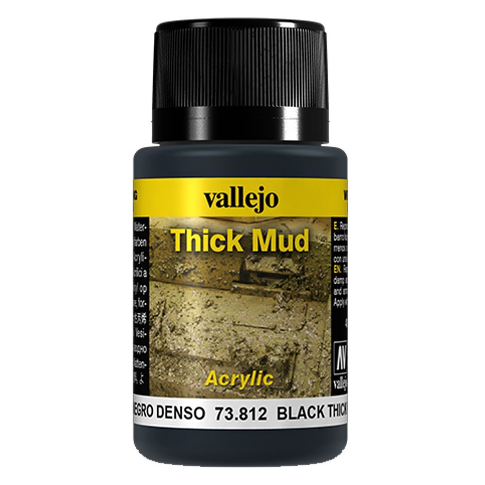 Vallejo - 73.812 Weathering Effects Thick Mud 40ml - Black