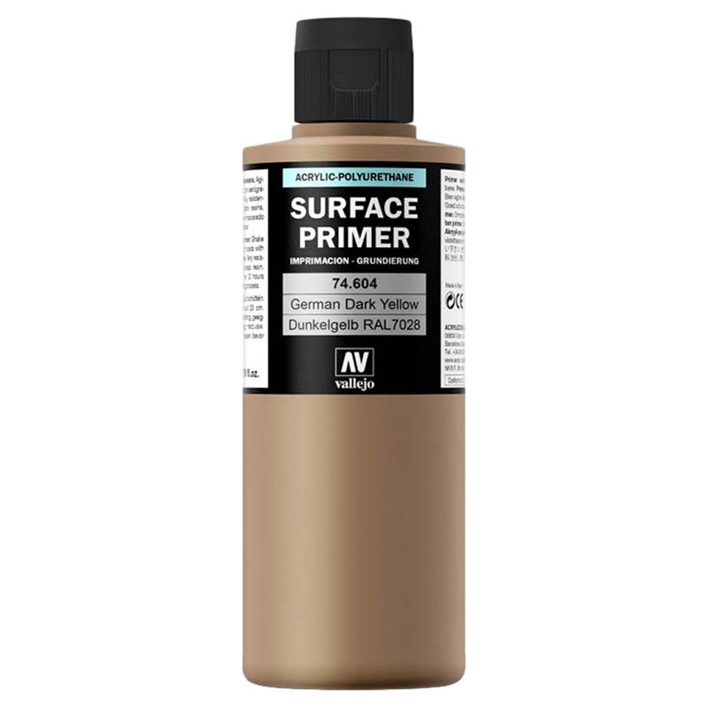 Vallejo - 74.604 Surface Primer German - 200ml - Dark Yellow