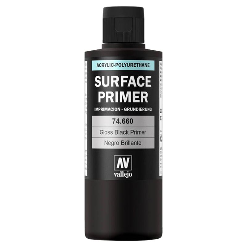 Vallejo - 74.660 Surface Primer - 200ml - Gloss Black