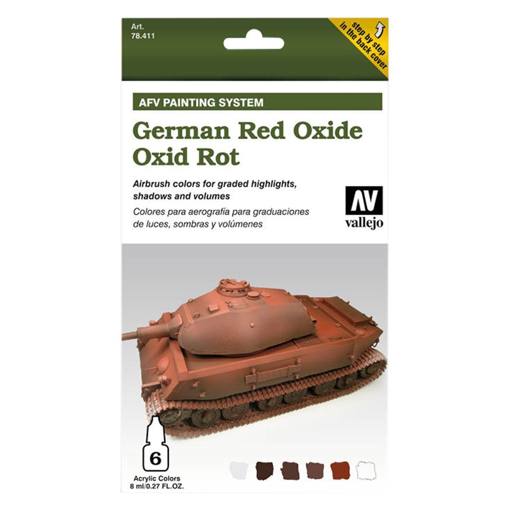 Vallejo - 78411 AFV Painting System 6x8ml - German Red Oxide