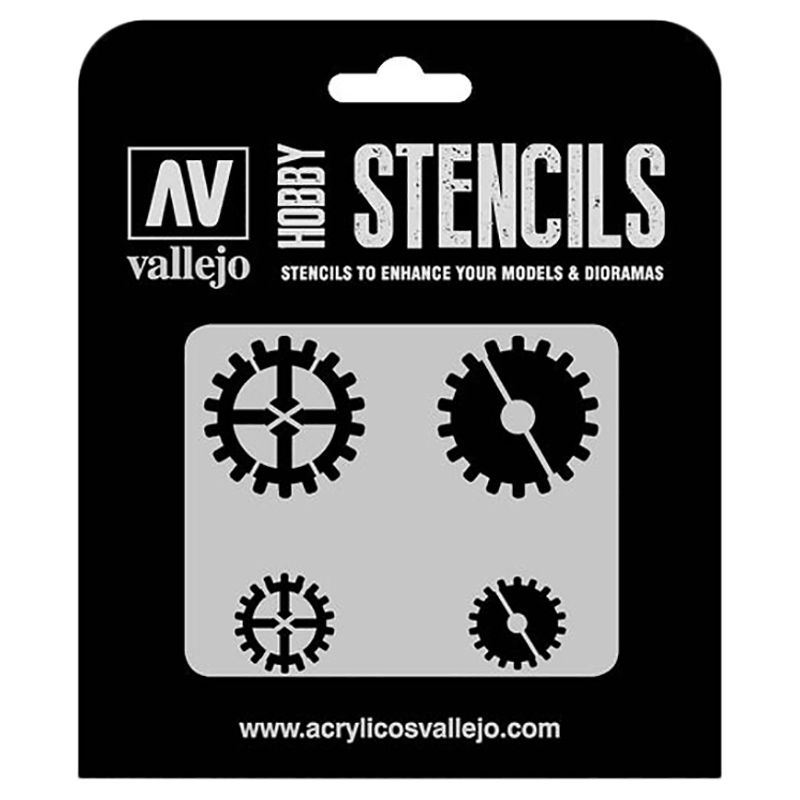 Vallejo - ST-SF001 Stencil Gear Marks