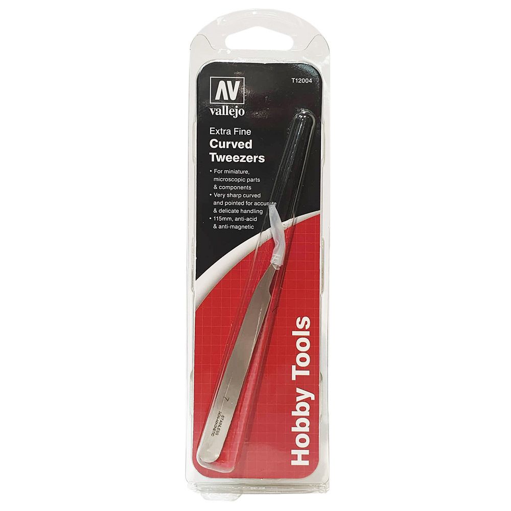 Vallejo - #7 Extra Fine Curved Tweezers