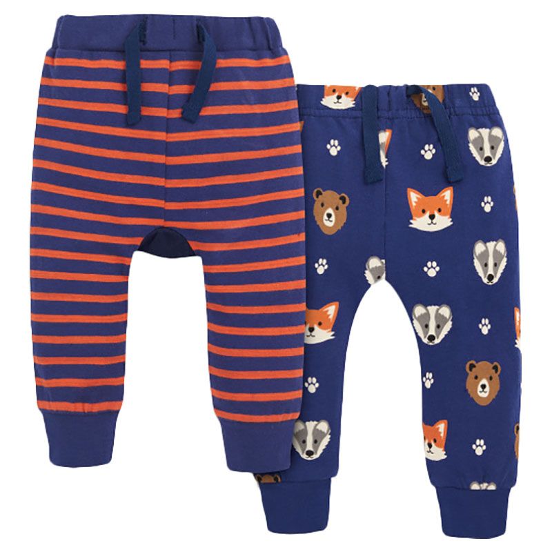 Jojo Maman Bebe - Pack of 2 Fox Baby Leggings - Navy