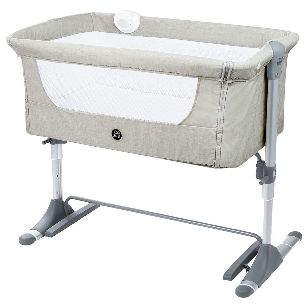 Jikel - Nova Bedside Crib - Grey (Exclusive)