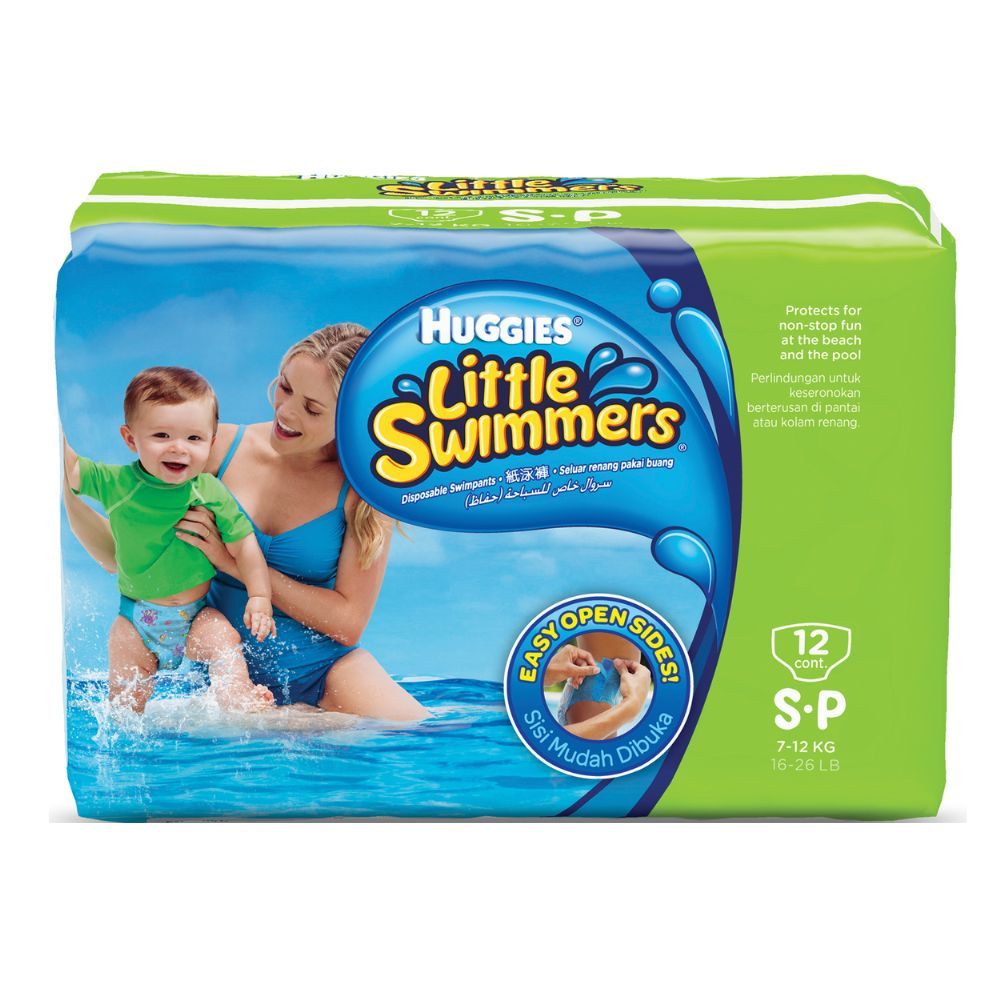 Huggies - Little Swimmer Swim Pants Diaper 7-12kg , Size Small, 12 Swim Pants