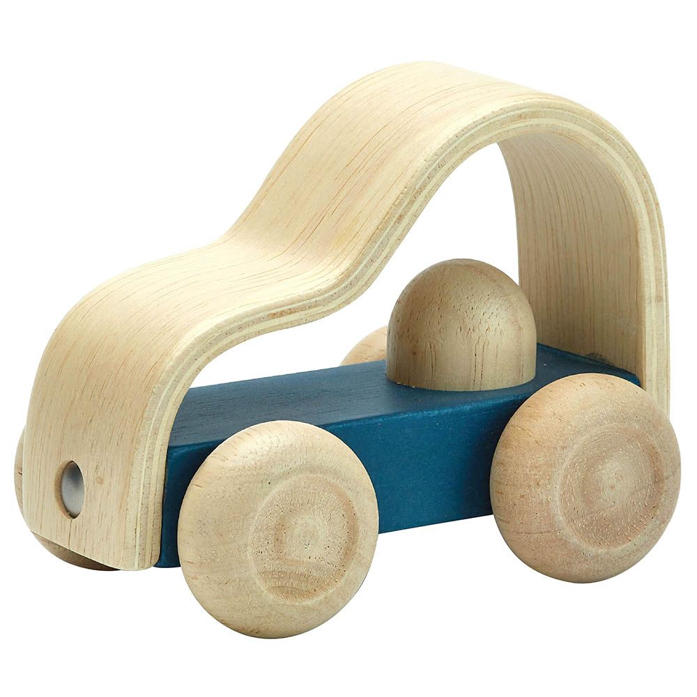 Plan Toys - Wooden Vroom Car - Blue