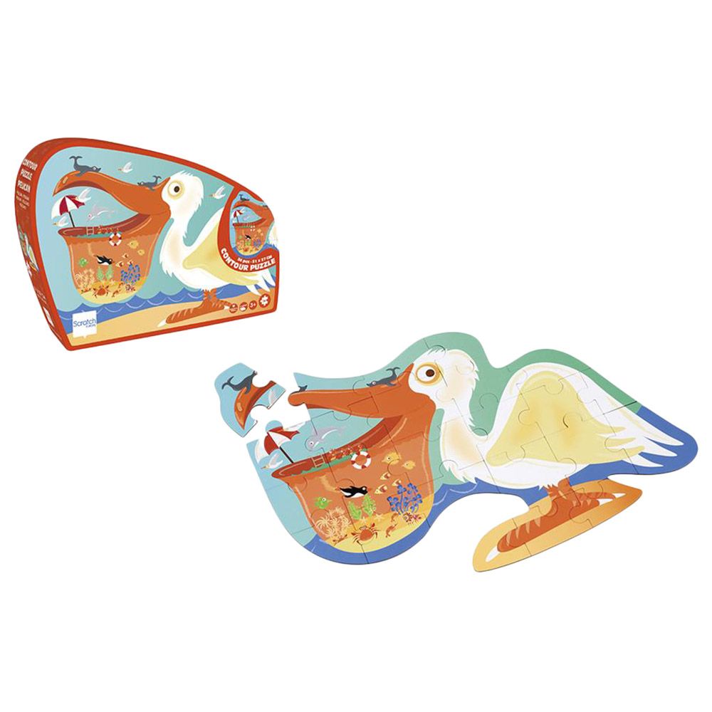 Scratch Europe - Pelican Contour Puzzle - 24pc