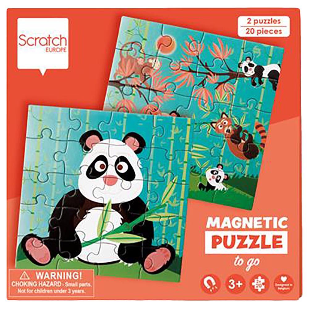 Scratch Europe - Magnetic Puzzle Book To Go - Panda 20pcs