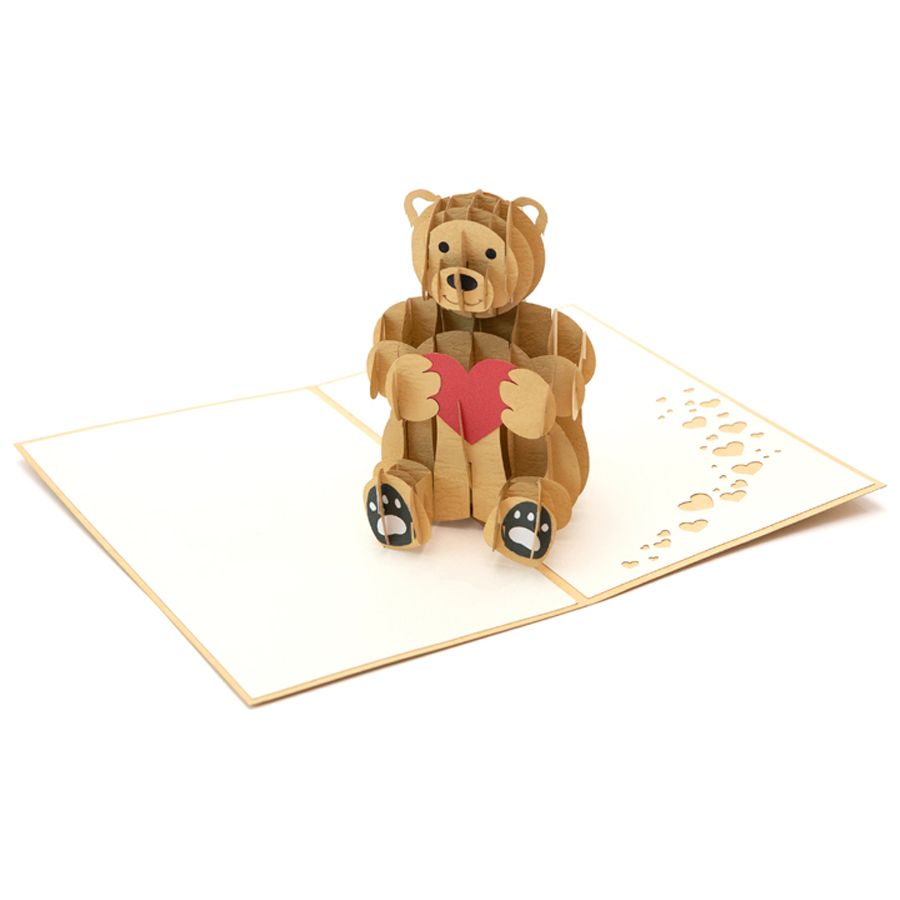 Abra Cards - Teddy bear with love heart