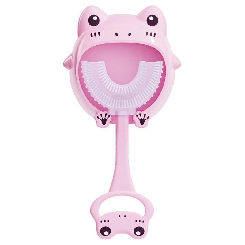 Cherubs Silicone U Shape Kids Tooth Brush, Pink