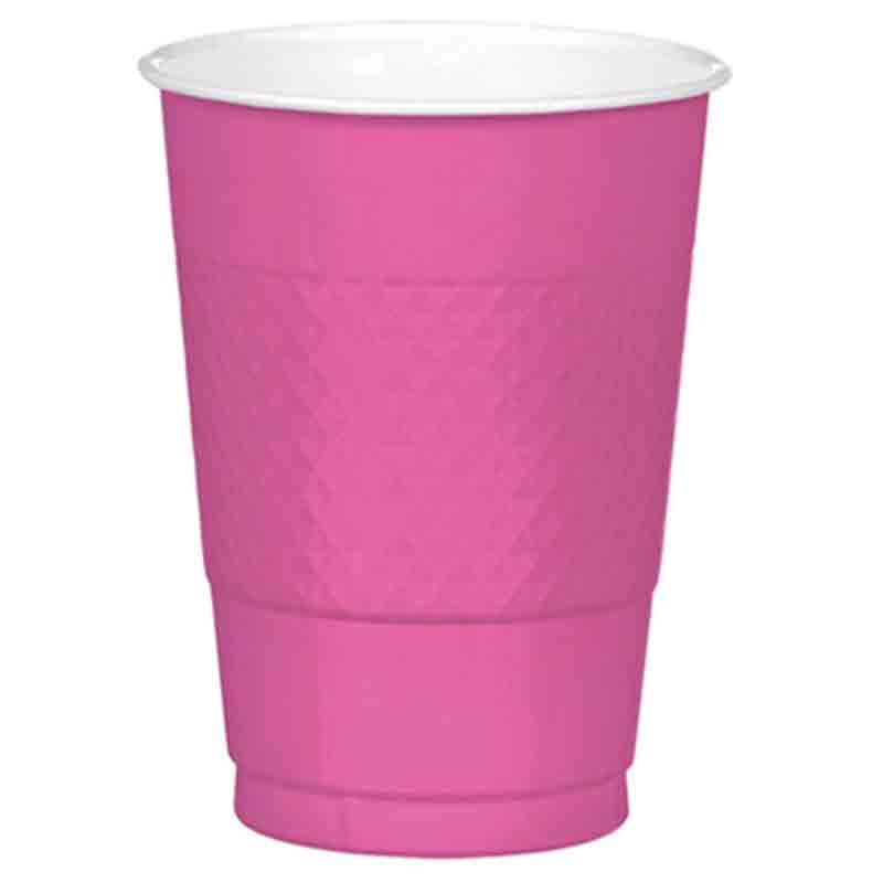 Amscan - Plastic Cups 266ml 20pcs - Bright Pink