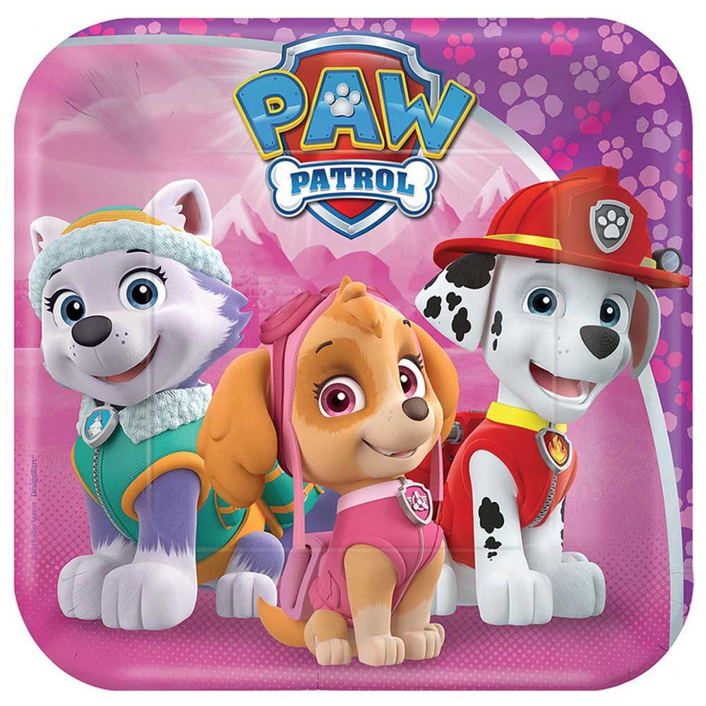 Paw Patrol - Girl Square Plate 17.8cm