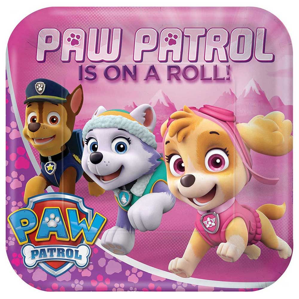 Paw Patrol - Girl Square Plate 23cm