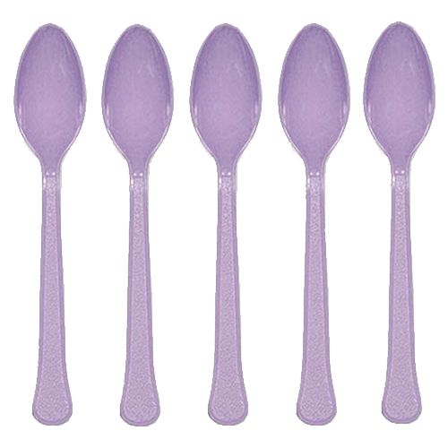 Amscan - Heavy Weight Plastic Spoons 20pcs - Lavender