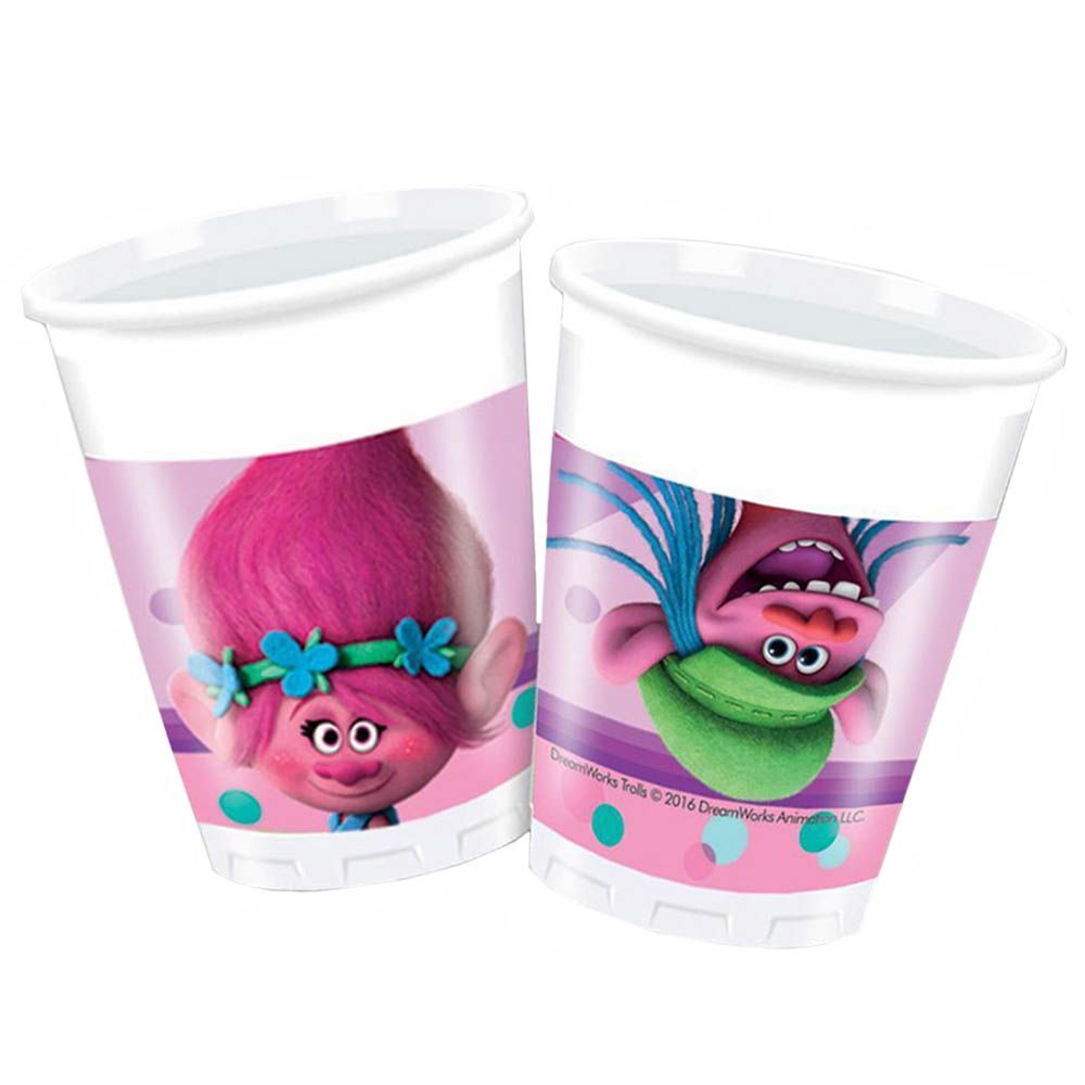 Trolls Plastic Cups 200ml, 8pcs