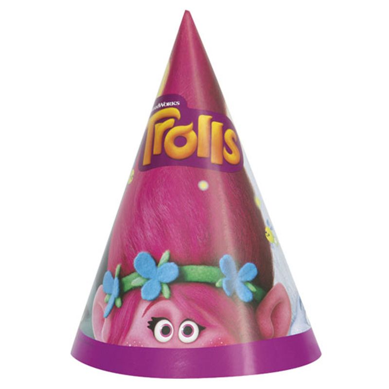 Trolls Paper Hats 6pcs