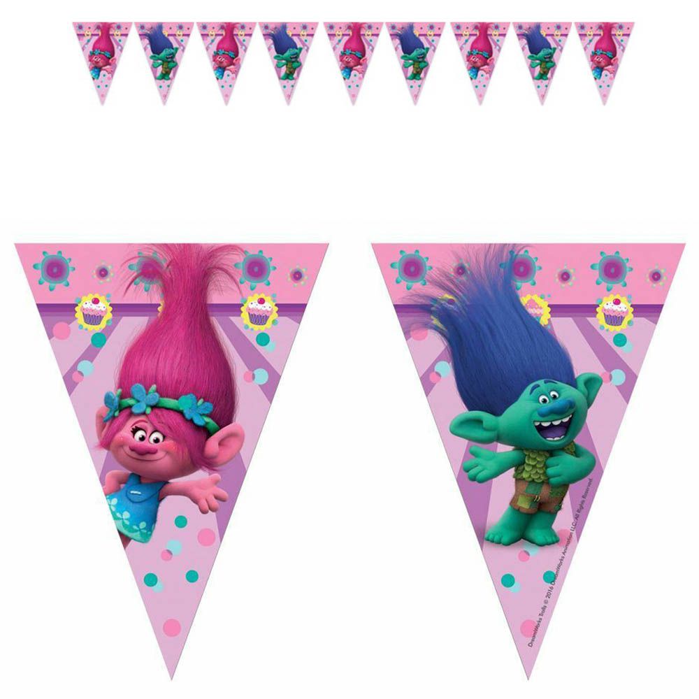 Trolls Plastic Flag Banner 2.3m