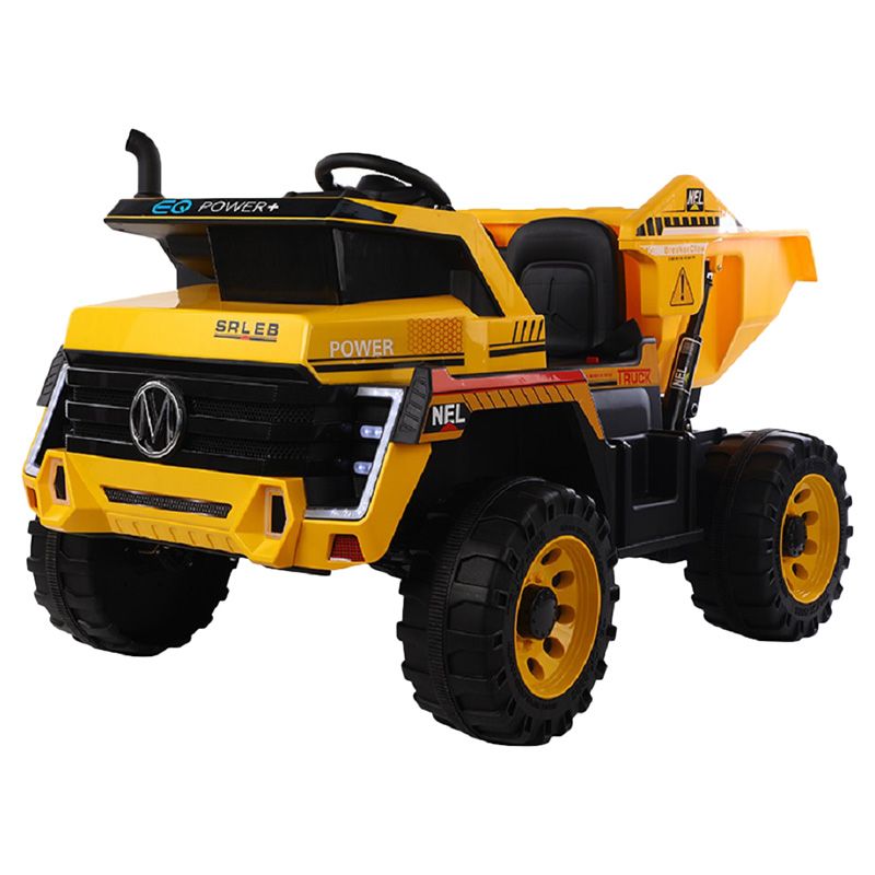 Megastar Dumpster Truck Roader 12V Double Seat Truck-Yellow