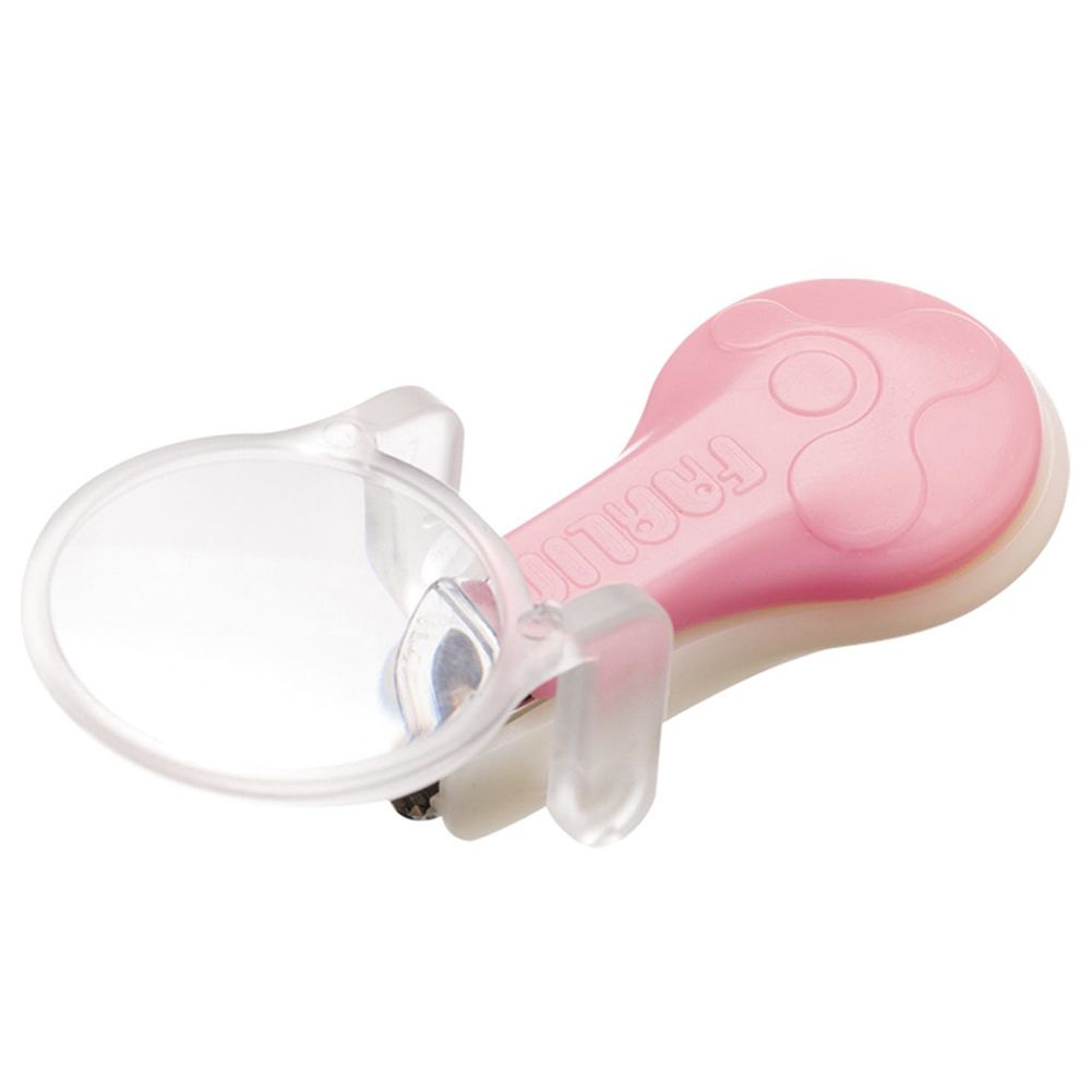 Farlin - Deluxe Nail Clipper With Magnifier - Pink