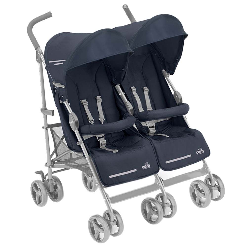 Cam - Twin Flip Twin Stroller - Navy