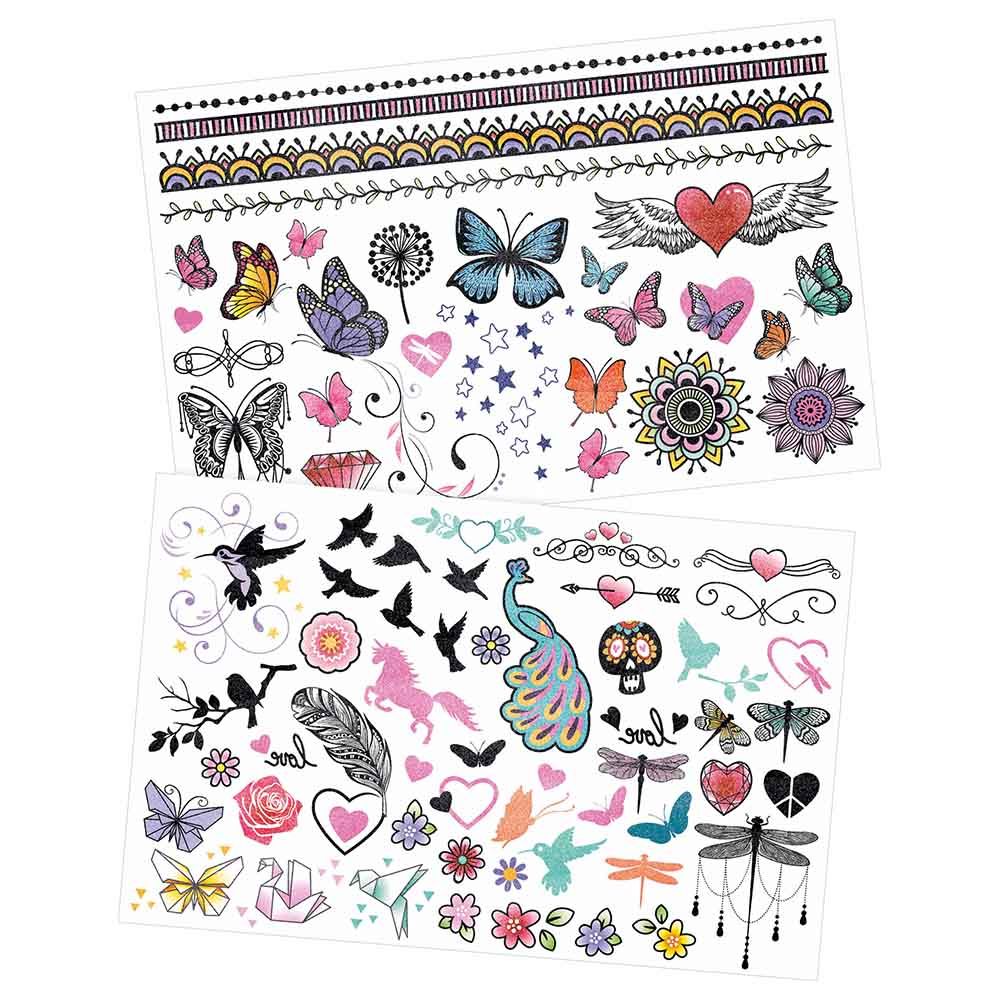 Buki France - 75 Wash-Off Tattoos Kit - Glitter