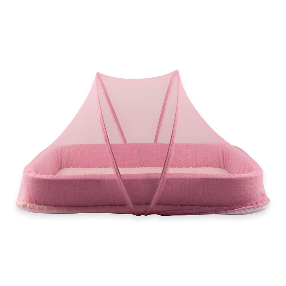 Little Angel - Baby Bed with Comfy Paddings - Pink