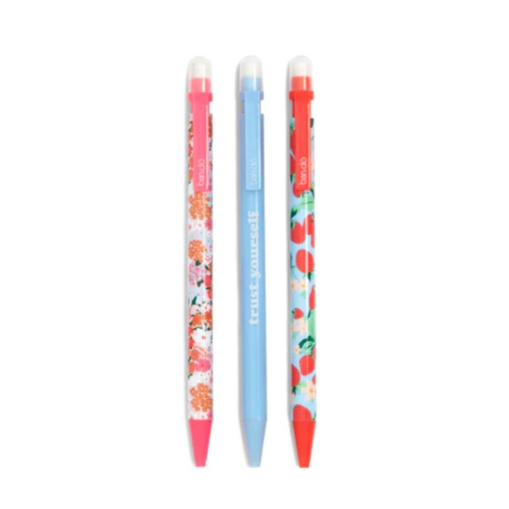 Ban.do - Secret Garden Write On Mechanical Pencil 3pc-Set