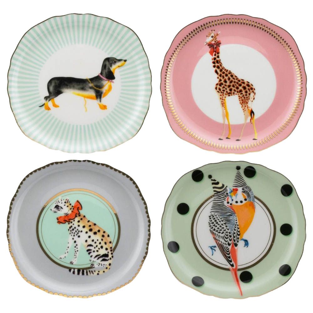 Yvonne Ellen - Tea Plates 16cm - Set of 4 - Animals