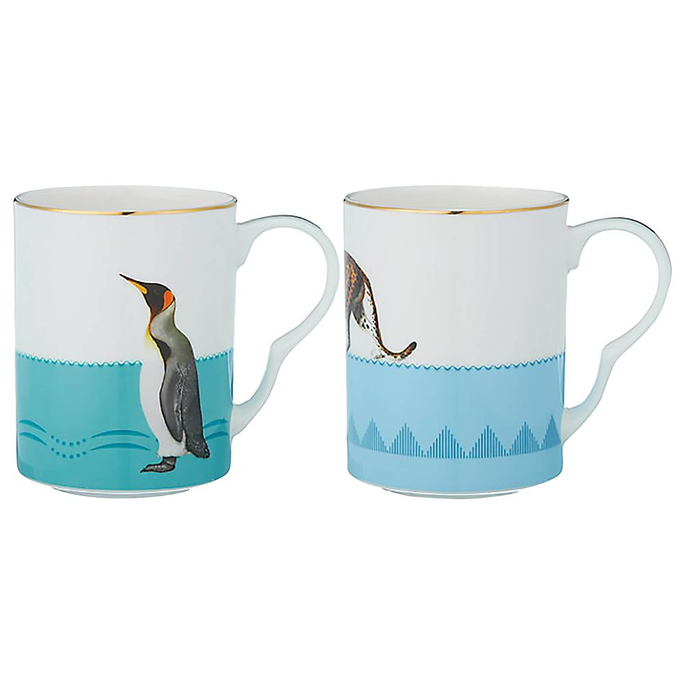 Yvonne Ellen - Set of 2 Mugs (Cheetah, Penguin)