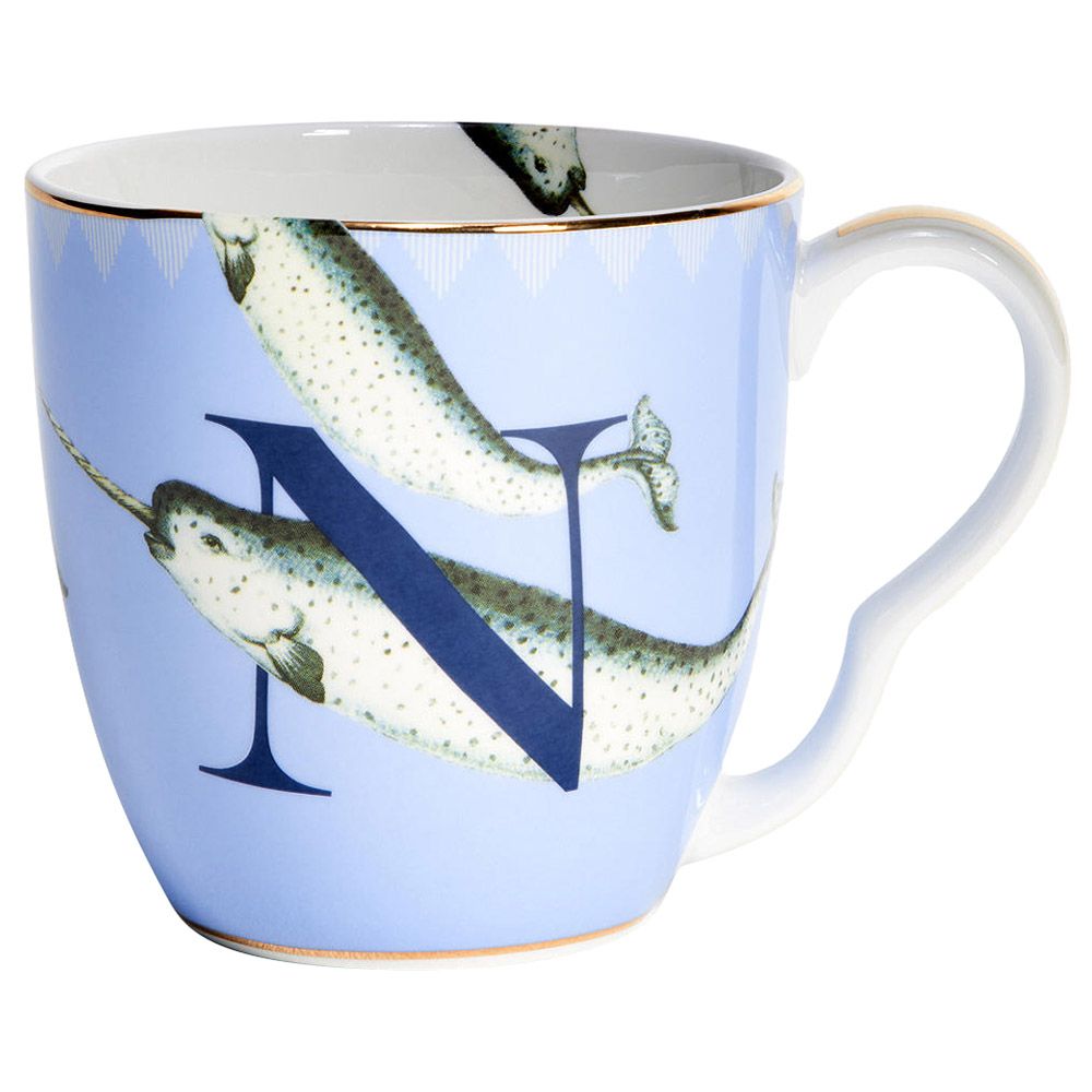 Yvonne Ellen - N - Alphabet Mug - Narwhal