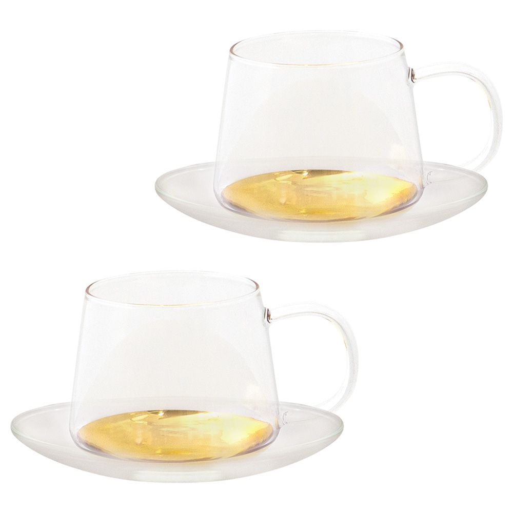 Cristina Re - Estelle Glass Teacup & Saucer - Set Of 2 