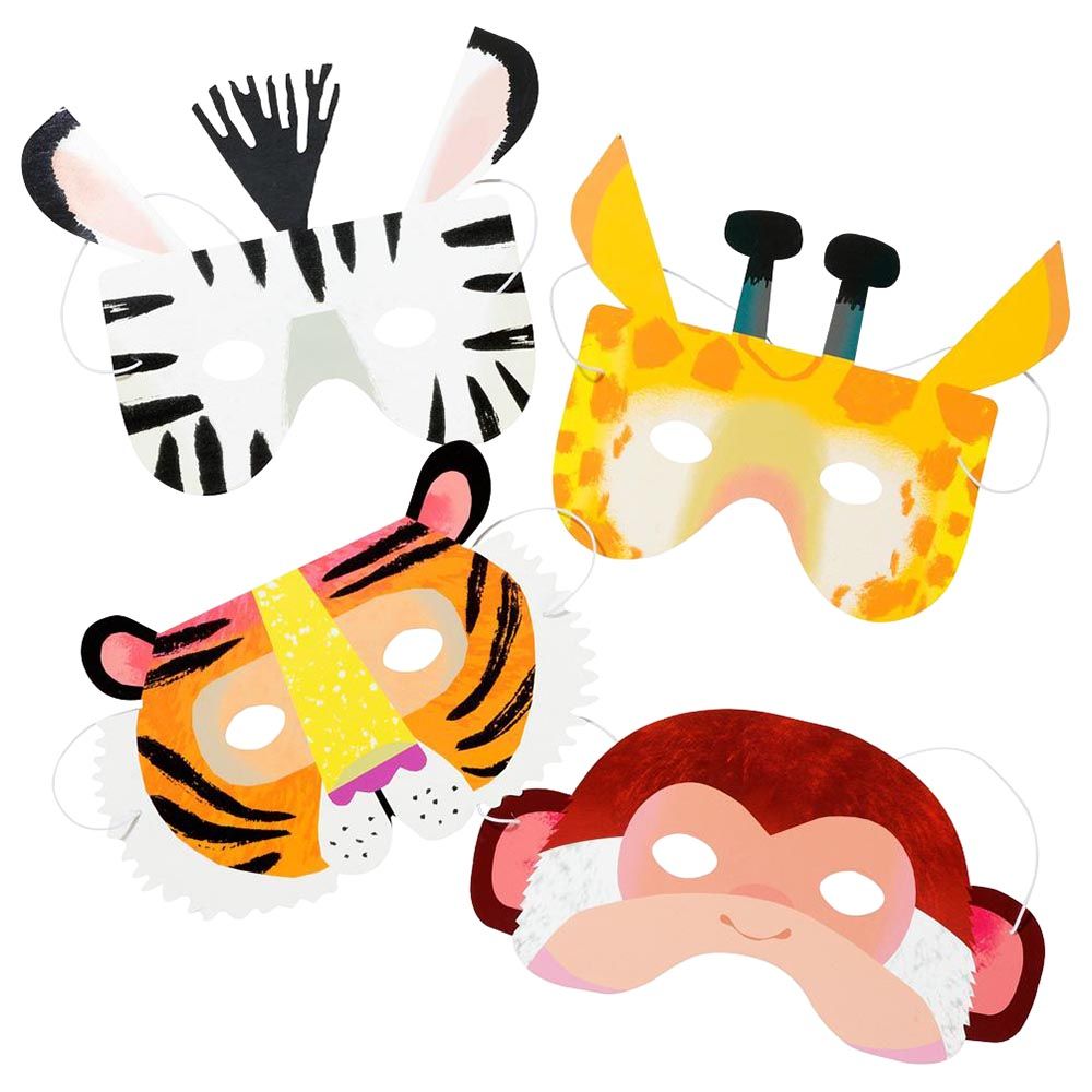 Talking Tables - Party Animal Paper Masks w/ Elastic - 8pcs