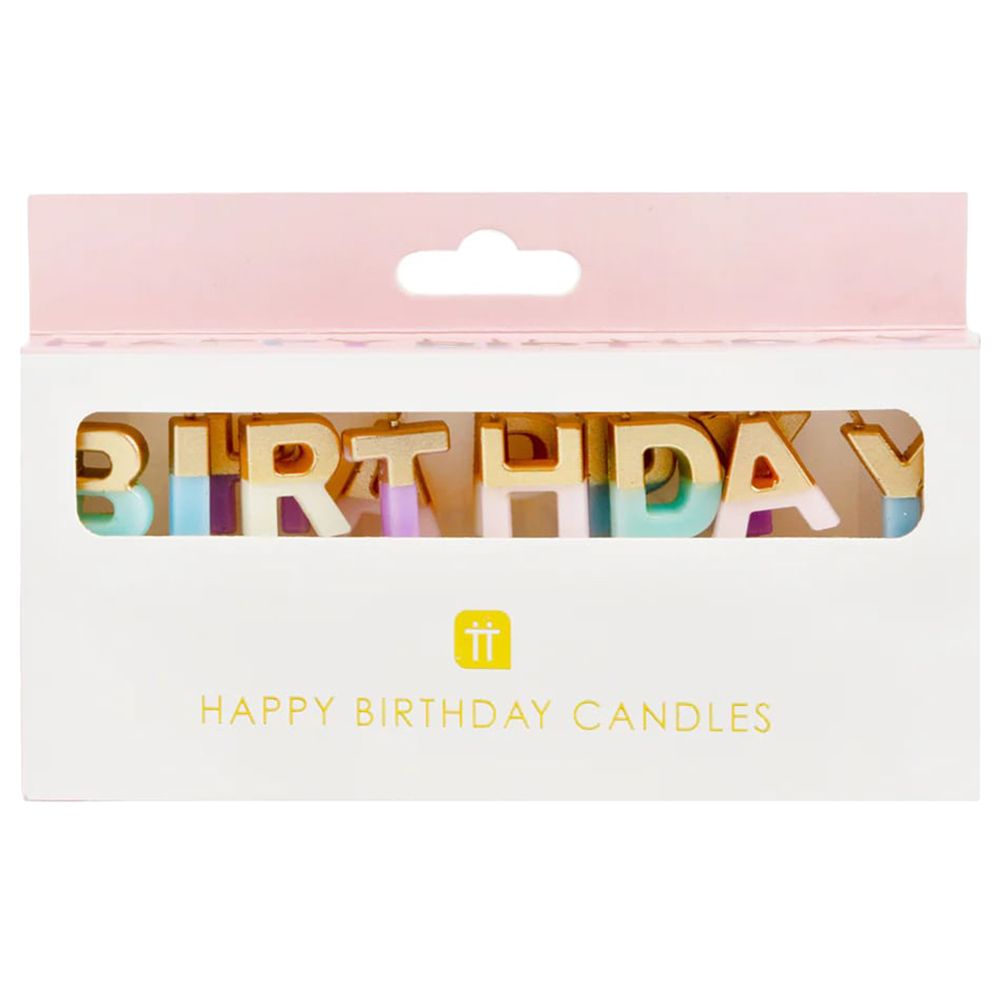 Talking Tables - We Heart Birthdays Happy Birthday Candles - Gold