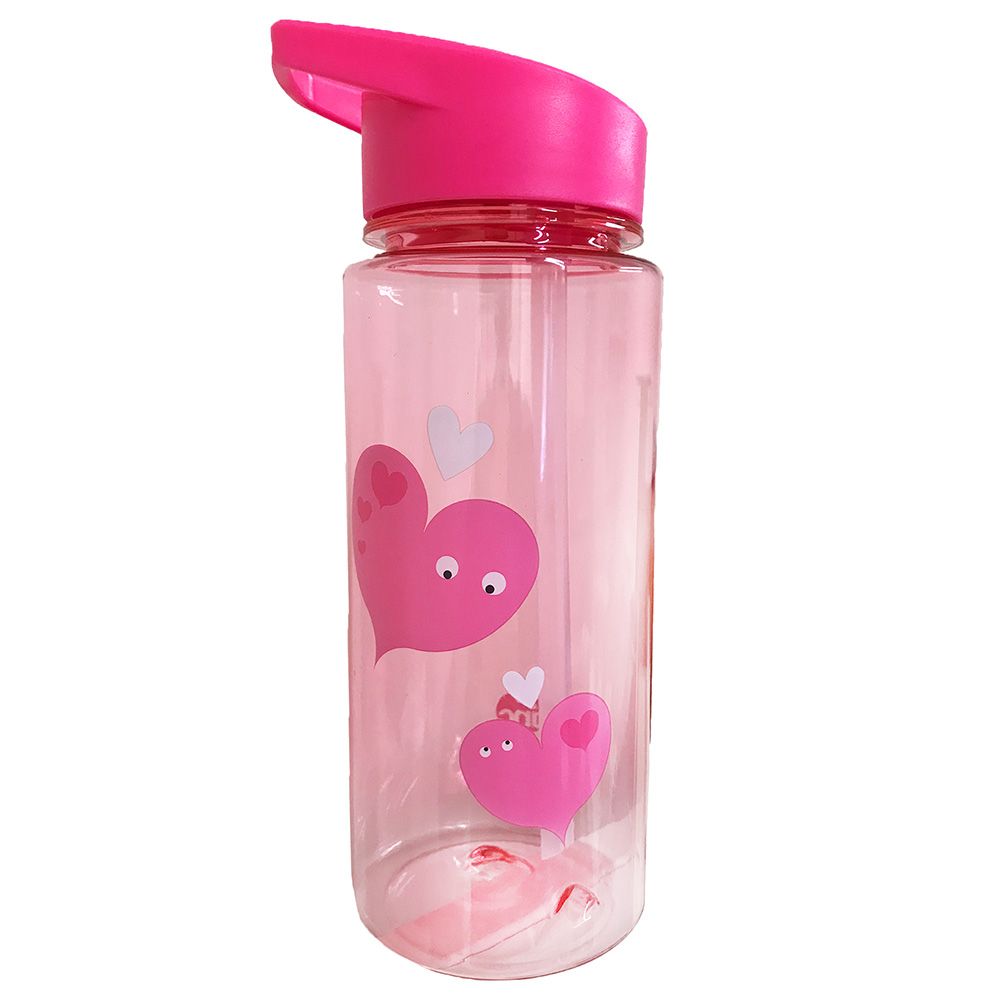 Tinc - Mallo Flip Straw Water Bottle - 550ml - Pink