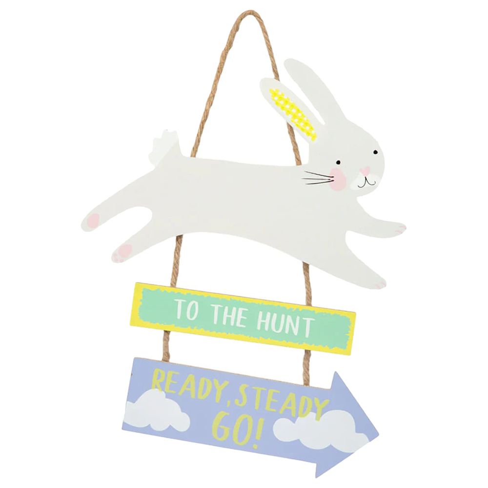 Talking Tables - Spring Bunny Wooden Hunt Sign 