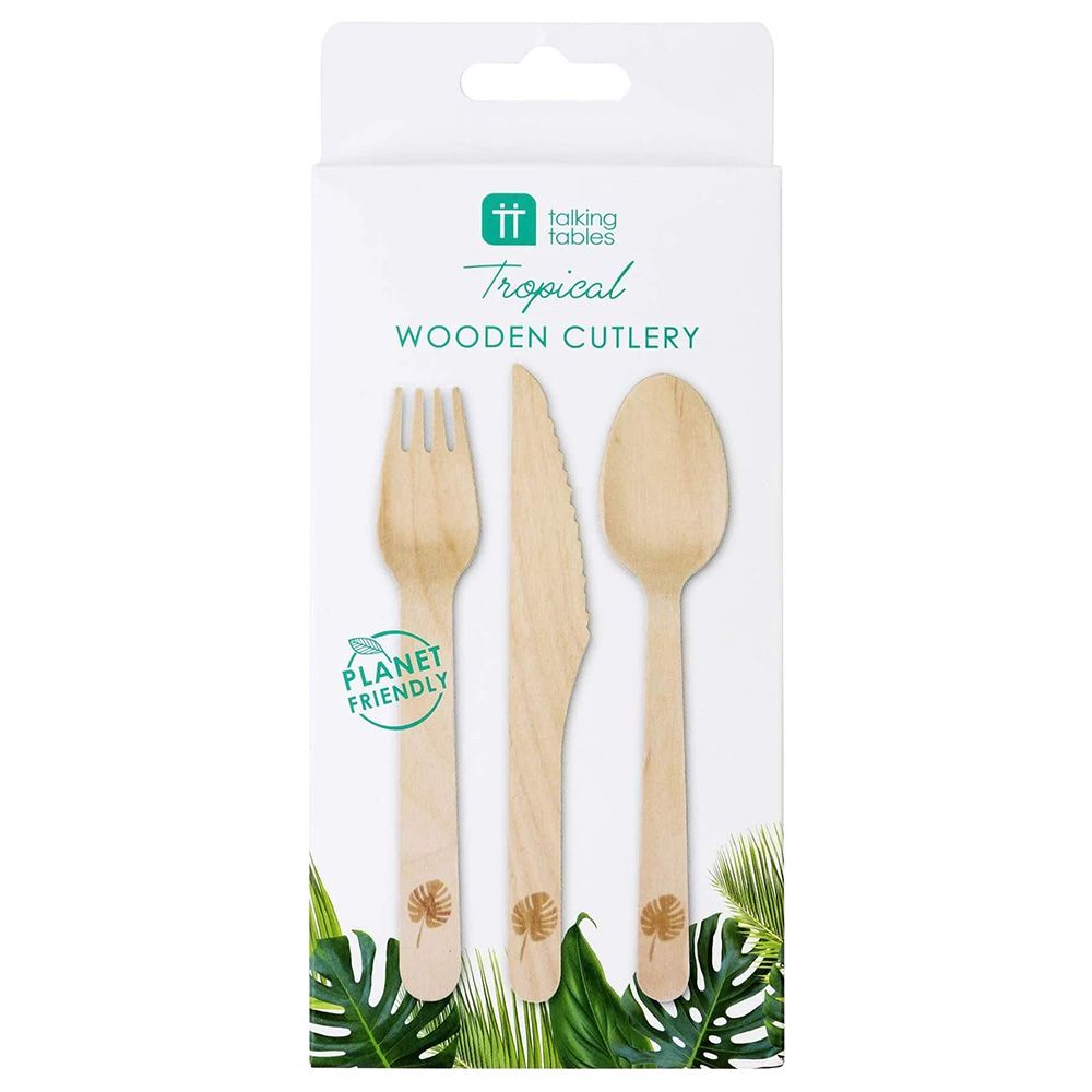 Talking Tables - Tropical Fiesta Wooden Cutlery