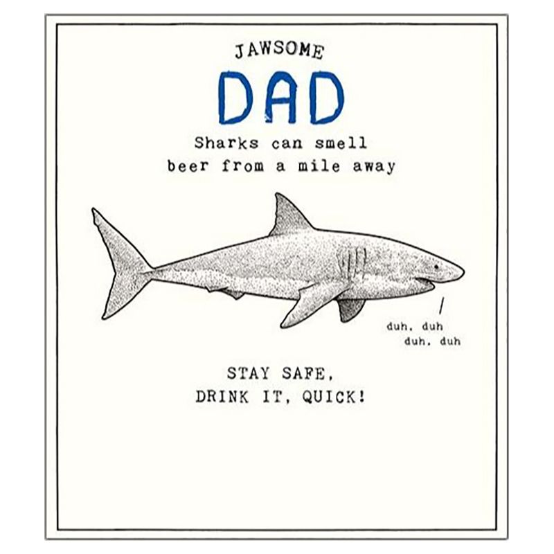 Etched - Shark Jawsome Dad Father's Day Card