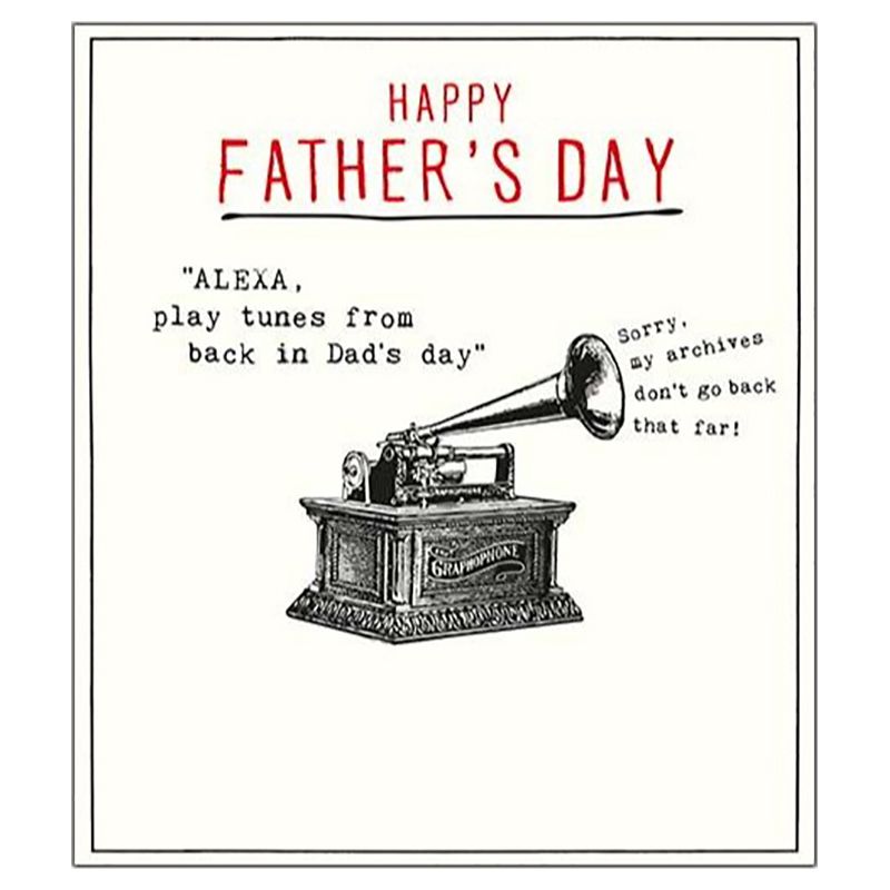 Etched - Alexa, Play Tunes Back In Dad's Day Father's Day Card