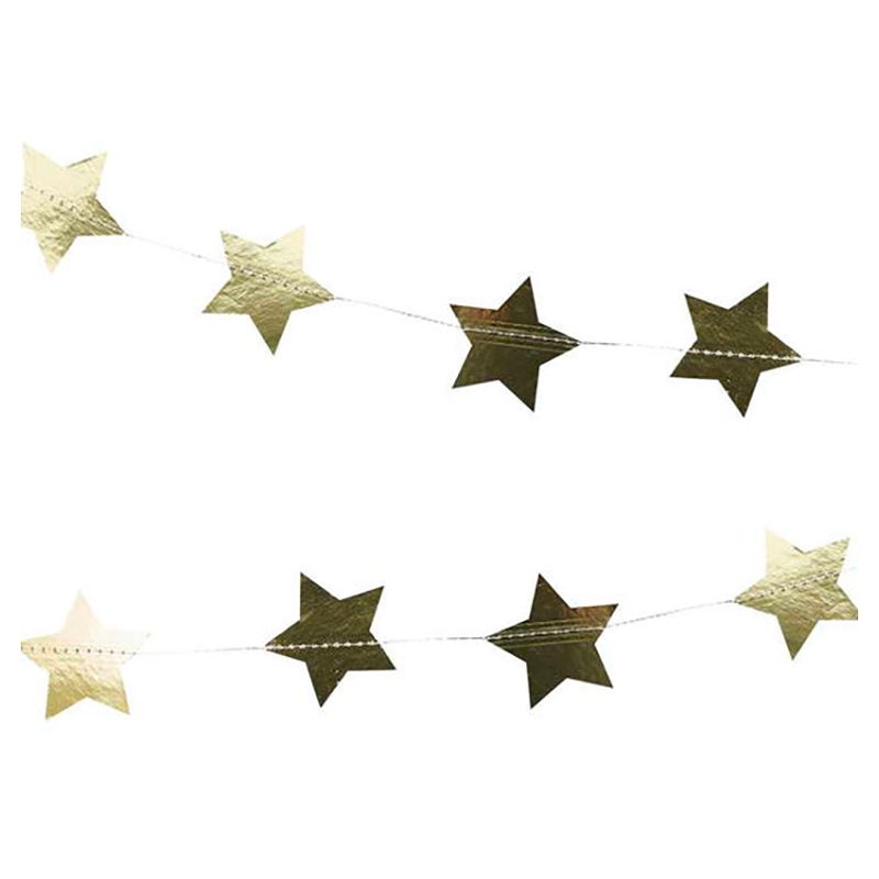 Ginger Ray - Foiled Star Garland - Gold