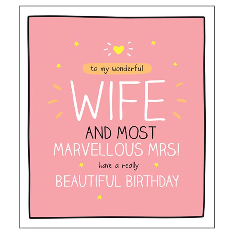 Pigment - Wife Marvellous Mrs! Greeting Card