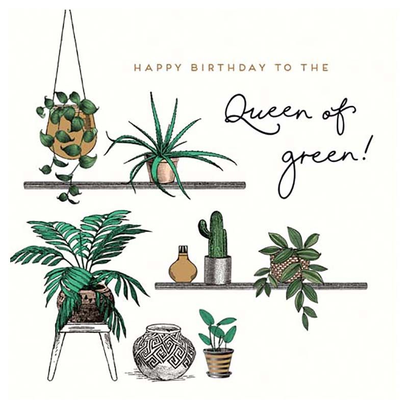 Pigment - Queen Of Green Plants Greeting Card