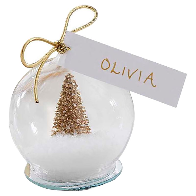 Ginger Ray - Snow Globe Christmas Place Cards - Gold