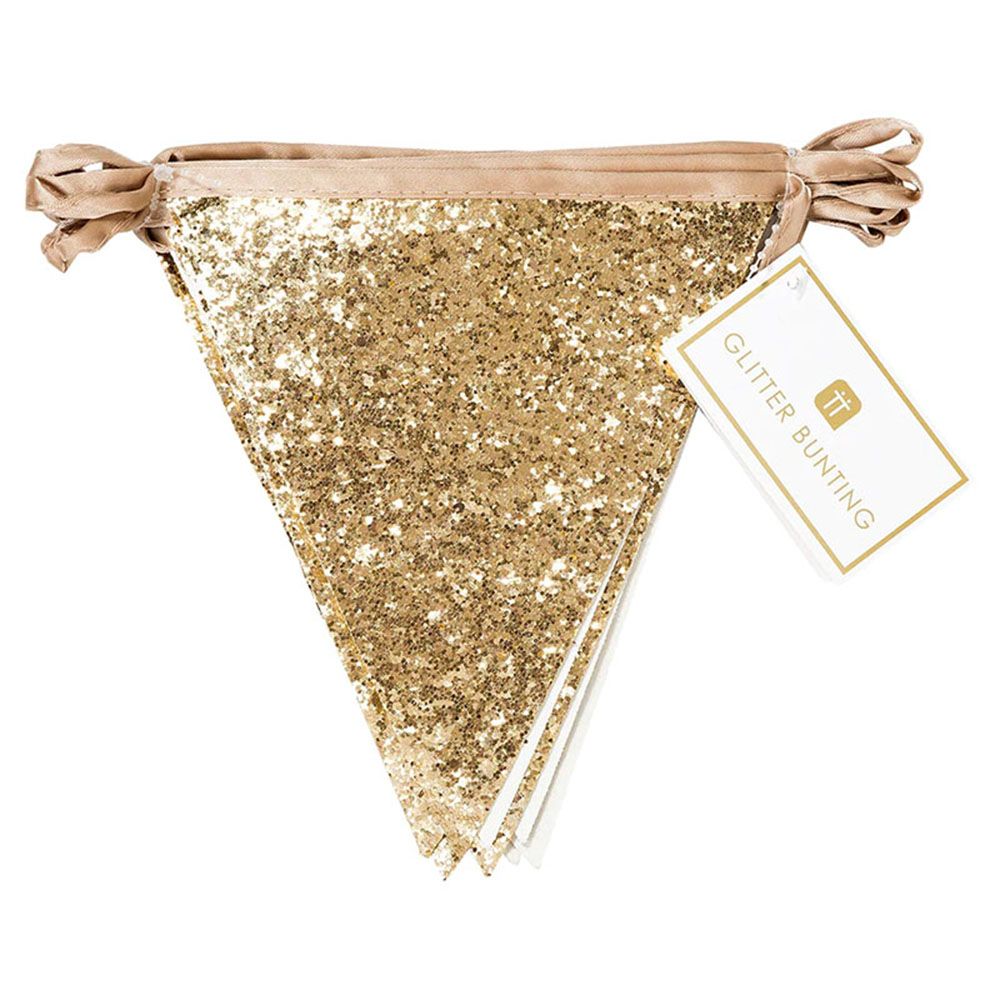 Talking Tables - Luxe Gold Pu Glitter Bunting - 3m